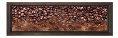 Kahve Çekirdekleri Tablosu Kahverengi Ahşap Çerçeve - 90x30