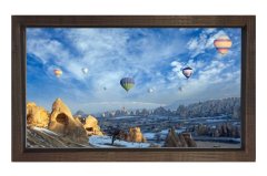Kapodokya Peri Bacaları Tablosu Kahverengi Ahşap - 70x100