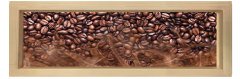 Kahve Çekirdekleri Tablosu Naturel Ahşap Çerçeve - 150x50