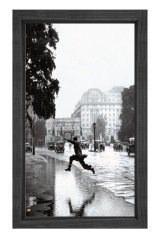 Sevinçli Adam Tablosu Siyah Ahşap - 100x200