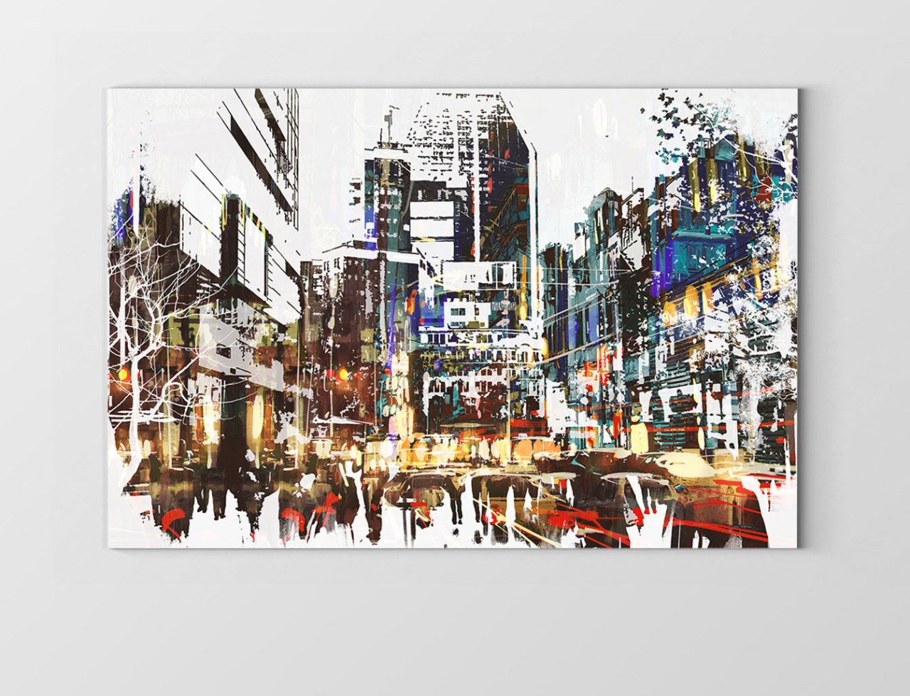 Vektörel Şehir Design Tablosu Çerçevesiz - 50x70