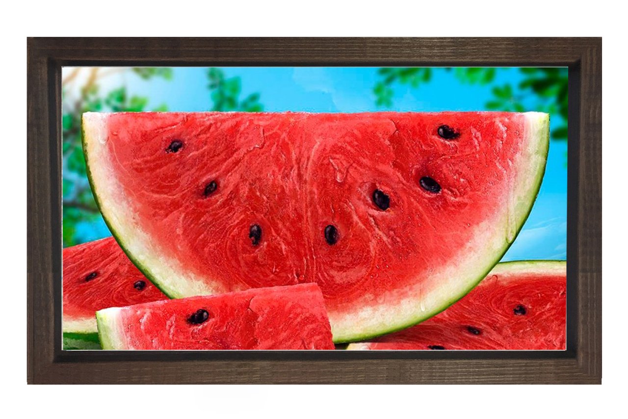 Karpuz Tablosu Kahverengi Ahşap Çerçeve - 45x30