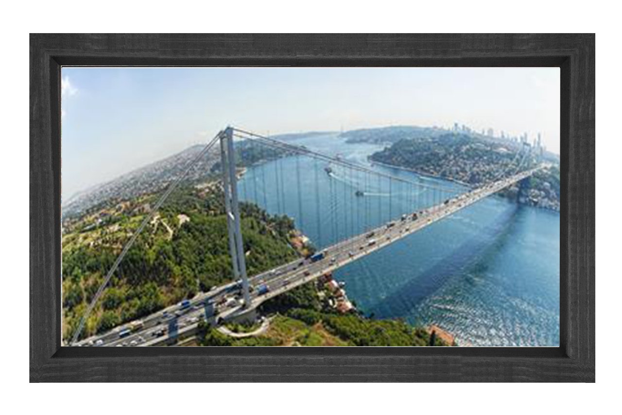 Boğaziçi Köprüsü Tablosu Siyah Ahşap Çerçeve - 45x30