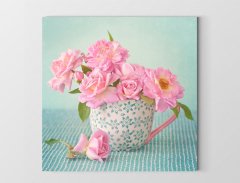 Saksıda Çiçek Tablosu Çerçevesiz - 50x50