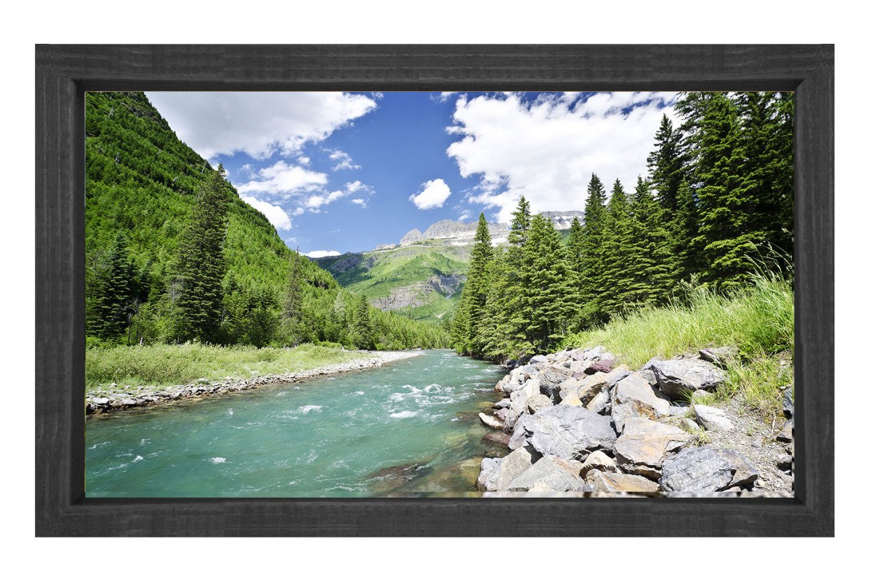 Muhtesem Doğa Manzarası Tablosu Siyah Ahşap Çerçeve - 100x150