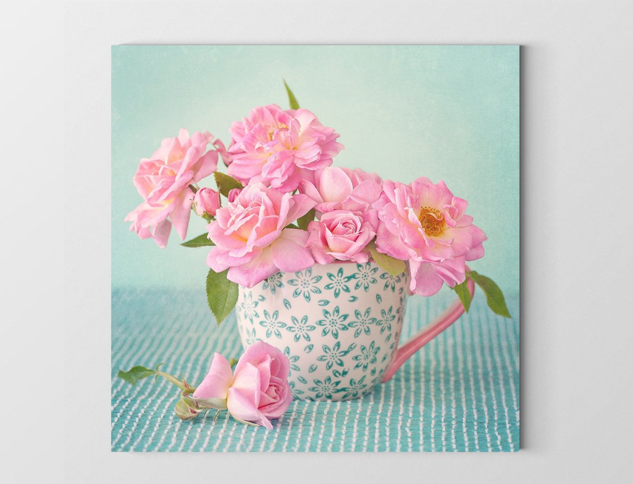 Saksıda Çiçek Tablosu Çerçevesiz - 70x70