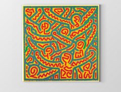 Soyut Çizgiler Tablosu Çerçevesiz - 40x40