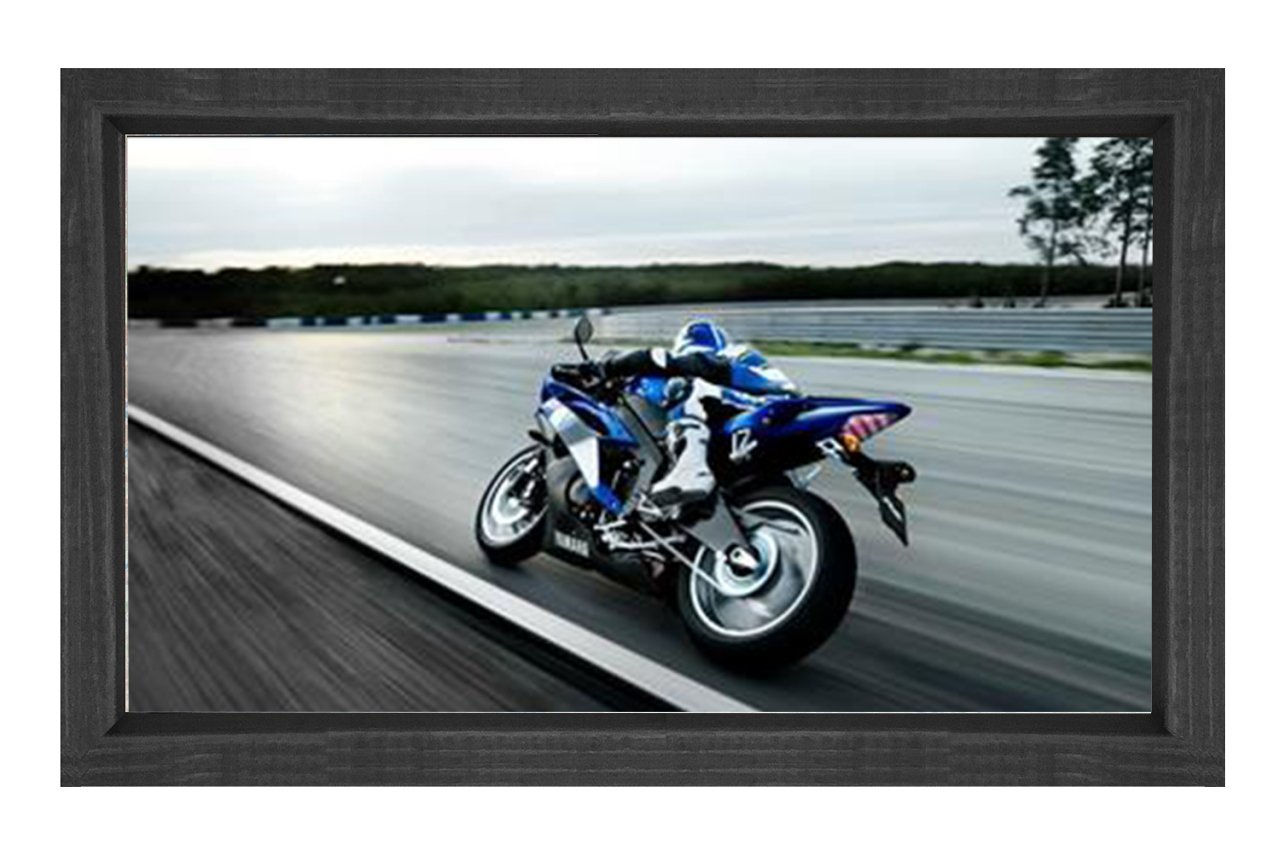 Hızlı Motor Tablosu Tablosu Siyah Ahşap Çerçeve - 50x90