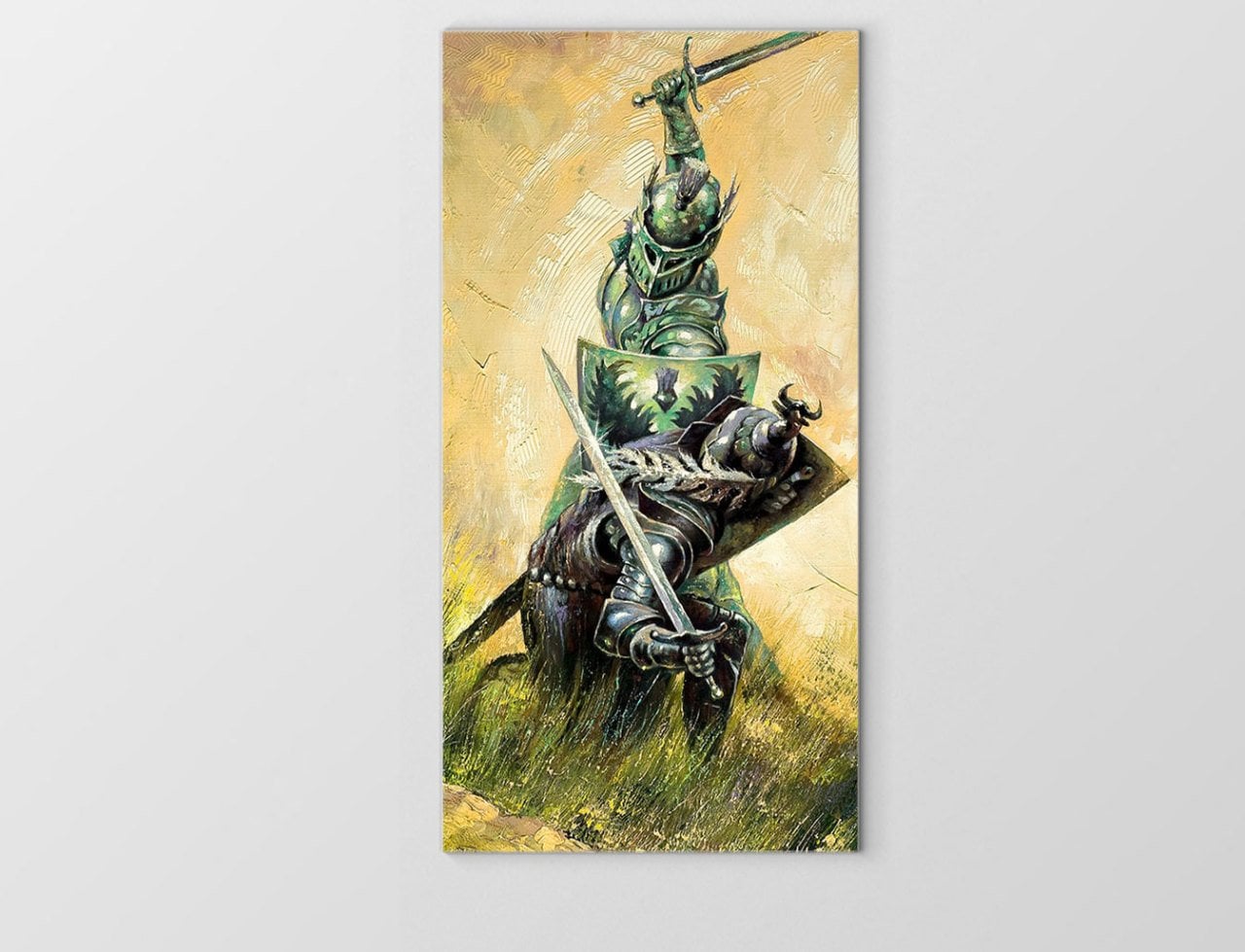 Orta Çağ Şovalyeleri Tablosu Çerçevesiz - 40x60