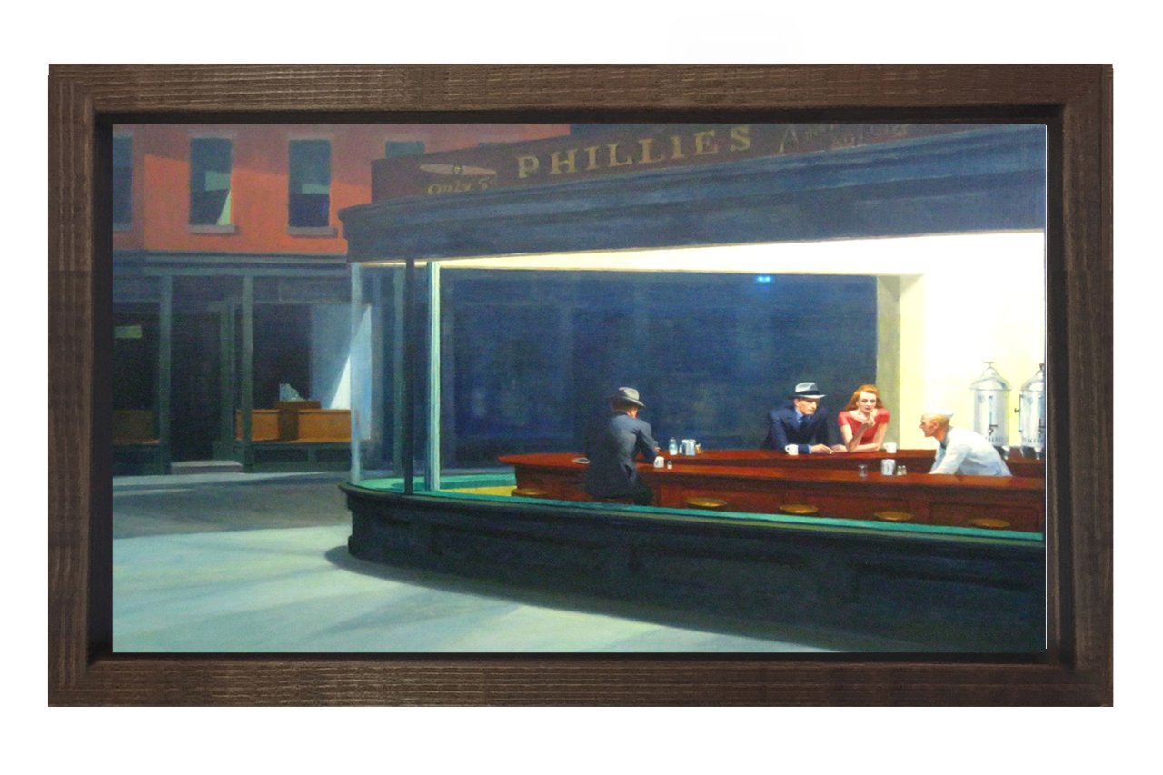 Bar tablosu Kahverengi Ahşap Çerçeve - 45x30