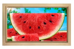 Karpuz Tablosu Naturel Ahşap Çerçeve - 50x70