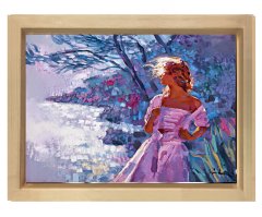 Rüzgar Esintisi Tablosu Naturel Ahşap Çerçeve - 100x150