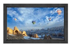 Kapodokya Peri Bacaları Tablosu Siyah Ahşap - 50x90