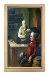 Barmen ve Müşteri Tablosu Naturel Ahşap Çerçeve - 70x100