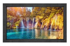 Pınarlar Ve Berrak Su Tablosu Siyah Ahşap Çerçeve - 45x30