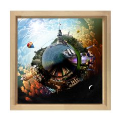 Türkiye'nin Güzelliği Tablosu Naturel Ahşap Çerçeve - 60x60