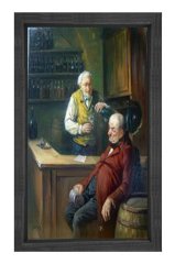 Barmen ve Müşteri Tablosu Siyah Ahşap Çerçeve - 100x200