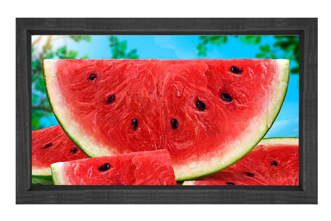 Karpuz Tablosu Siyah Ahşap Çerçeve - 50x90