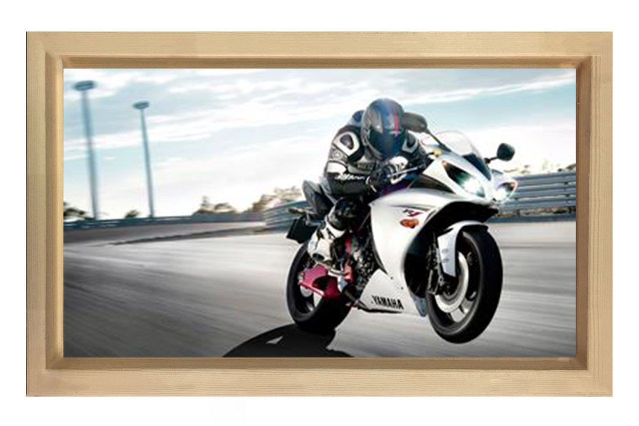 Motor tutkusu tablosu Tablosu Naturel Ahşap Çerçeve - 100x200