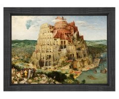 Pieter Brueghel - Babil Kulesi Tablo Siyah Ahşap Çerçeve - 100x200