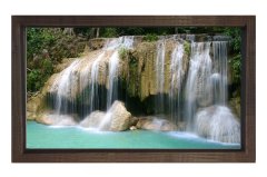 Pınarlar Ve Berrak Su Tablosu Kahverengi Ahşap Çerçeve - 50x90