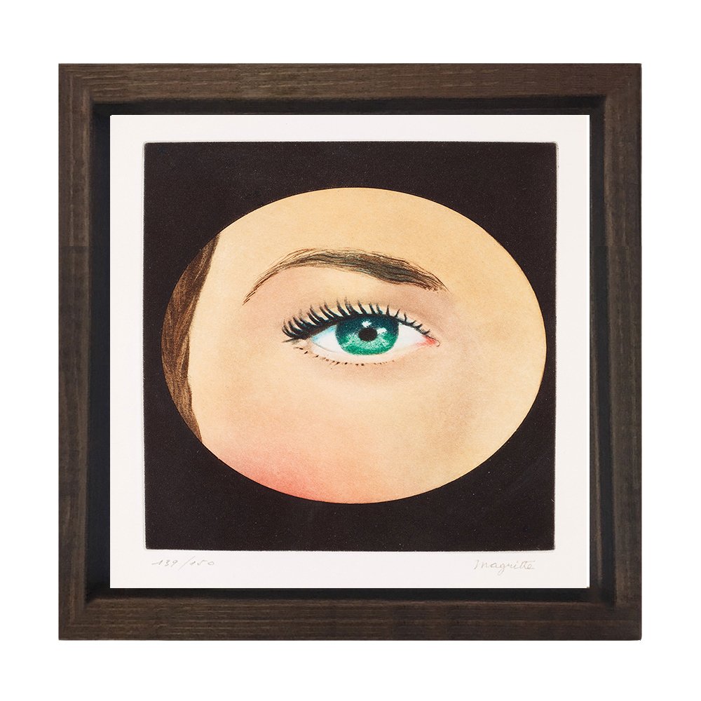 Göz tablosu Kahverengi Ahşap Çerçeve - 90x90