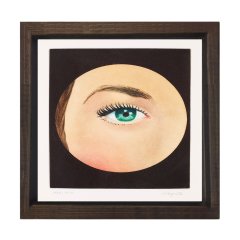 Göz tablosu Kahverengi Ahşap Çerçeve - 90x90
