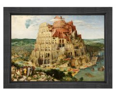Pieter Brueghel - Babil Kulesi Tablo Siyah Ahşap Çerçeve - 40x60