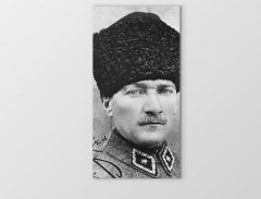 Atatürk-Siyah Beyaz Tablosu Çerçevesiz - 70x100