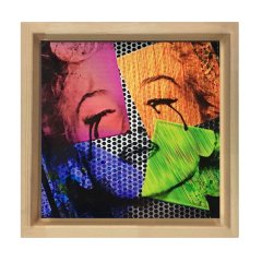 Marilyn Monroe Tablosu Naturel Ahşap Çerçeve - 80x80