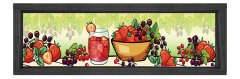 Meyveli Masa Tablosu Siyah Ahşap Çerçeve - 200x70