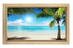 Tropikal Kumsal Tablosu Naturel Ahşap - 100x150
