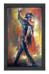 Tango Reprödiksiyon Tablosu Siyah Ahşap - 50x90