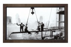Patronlar Yemeği Tablosu Kahverengi Ahşap - 50x90