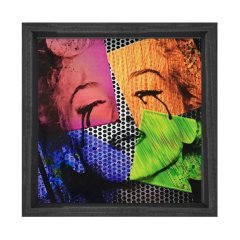 Marilyn Monroe Tablosu Siyah Ahşap Çerçeve - 80x80
