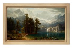 Manzara Reprodüksiyon Tablosu Naturel Ahşap Çerçeve - 100x150