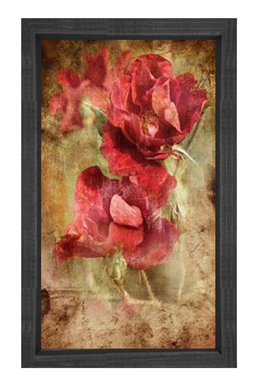 Gelincikler Tablosu Siyah Ahşap Çerçeve - 50x70