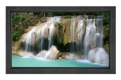 Pınarlar Ve Berrak Su Tablosu Siyah Ahşap Çerçeve - 50x70
