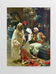 Osmanlı Dönemi Pazar Tablosu Çerçevesiz - 100x150