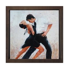 Tango Tablosu Kahverengi Ahşap Çerçeve - 80x80