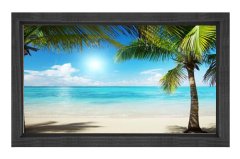Tropikal Kumsal Tablosu Siyah Ahşap - 50x90