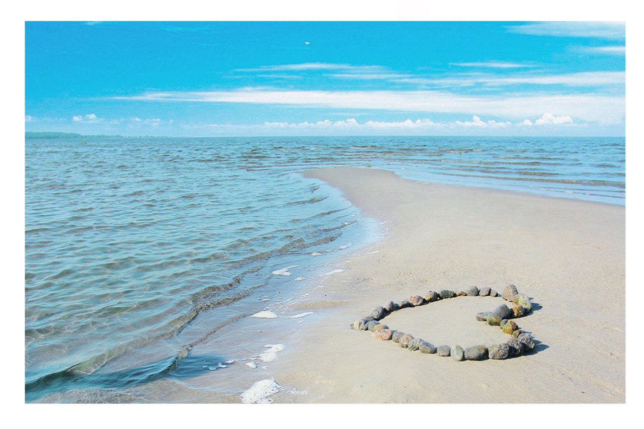 Aşk ve Deniz Kıyısı Tablosu Çerçevesiz - 100x150