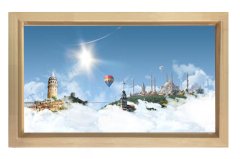 Anadolu Kültürü  Tablosu Naturel Ahşap - 100x200