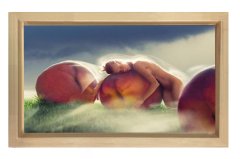 Şeftali Kadını Tablosu Naturel Ahşap Çerçeve - 100x200
