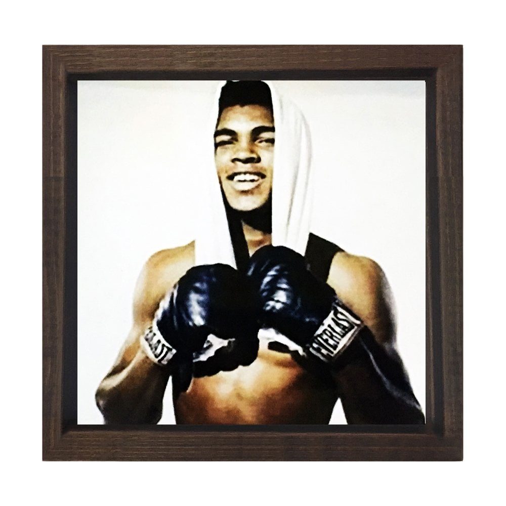 Muhammed Ali Tablosu Kahverengi Ahşap Çerçeve - 70x70