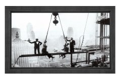 Patronlar Yemeği Tablosu Siyah Ahşap - 50x90