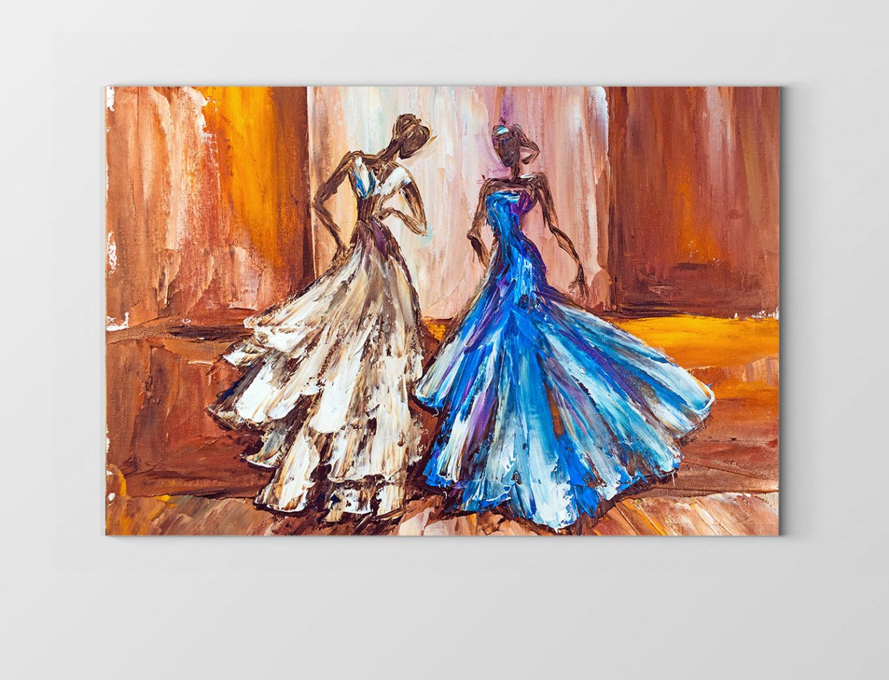 Dekoratif Elbiseli Kadınlar Tablosu Çerçevesiz - 100x200