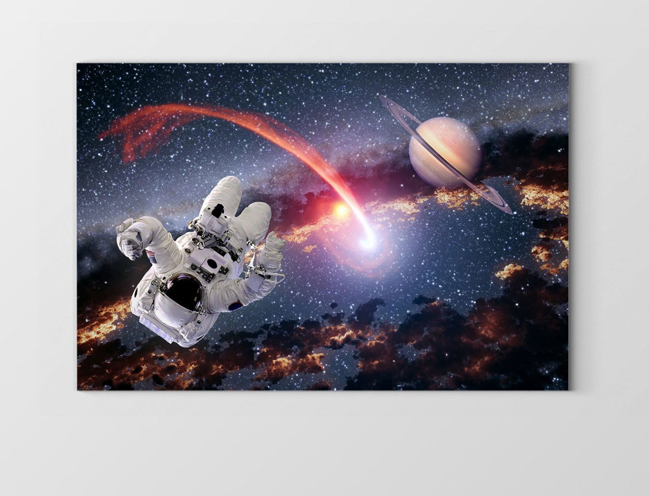 Uzay Astronot ve Jüpiter Tablosu Çerçevesiz - 100x150
