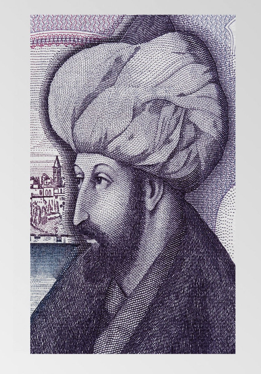 Fatih Sultan Mehmet Tablosu Çerçevesiz - 70x100
