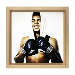 Muhammed Ali Tablosu Naturel Ahşap Çerçeve - 70x70